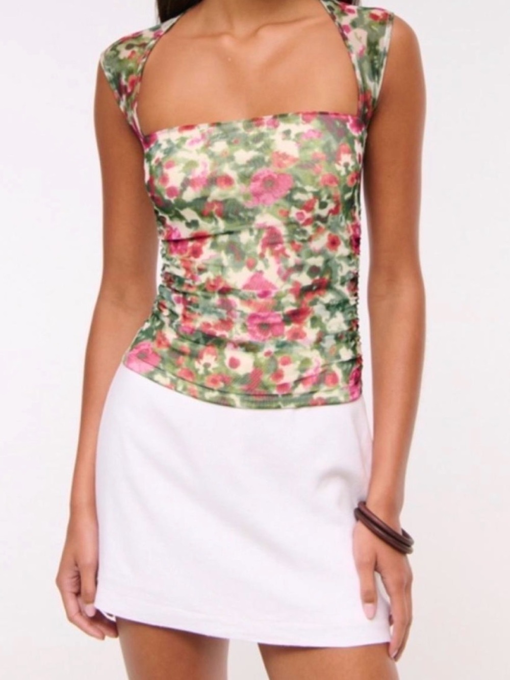 Abercrombie & Fitch Floral Mesh Avery Top